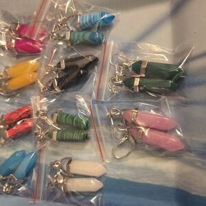 Colorful Crystal Pendant Earrings